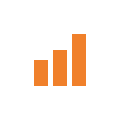 Three bar graph icon
