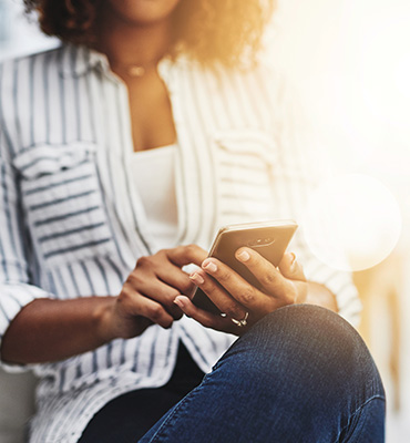 Lady using a smartphone